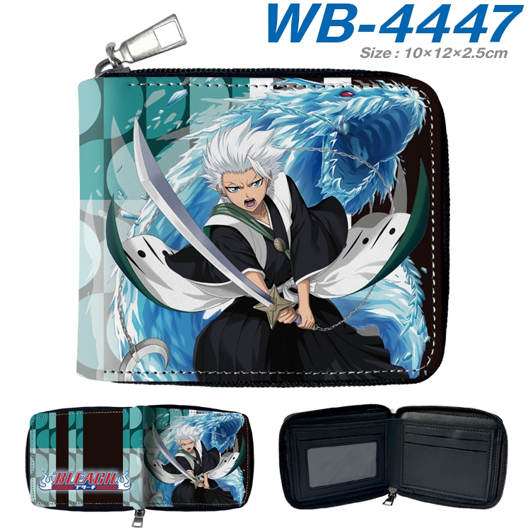 Bleach Anime full-color short full zip two fold wallet 10x12x2.5cm WB-4447A