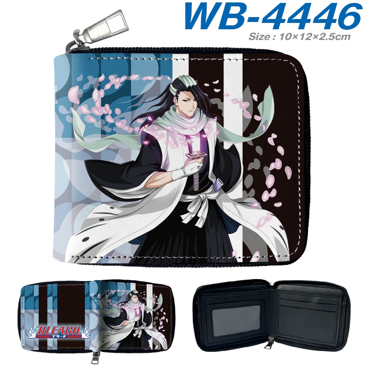 Bleach Anime full-color short full zip two fold wallet 10x12x2.5cm WB-4446A