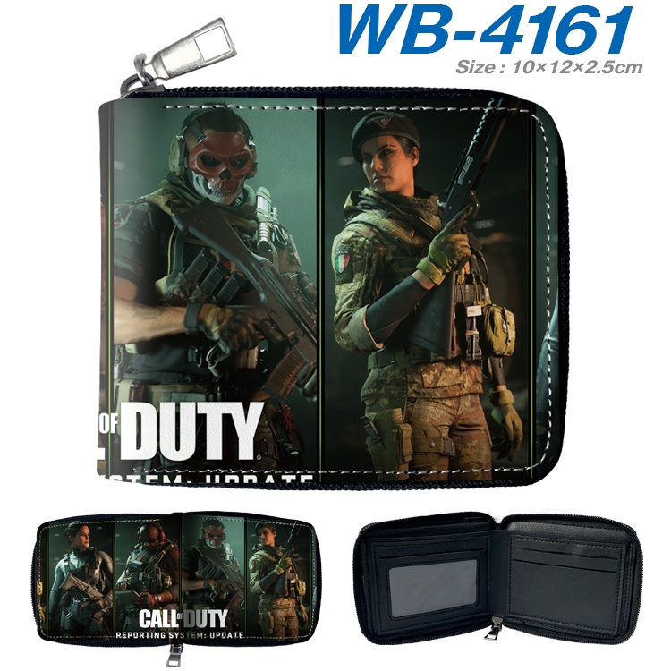 Call of Duty Anime full-color short full zip two fold wallet 10x12x2.5cm WB-4161