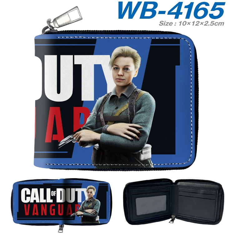 Call of Duty Anime full-color short full zip two fold wallet 10x12x2.5cm WB-4165