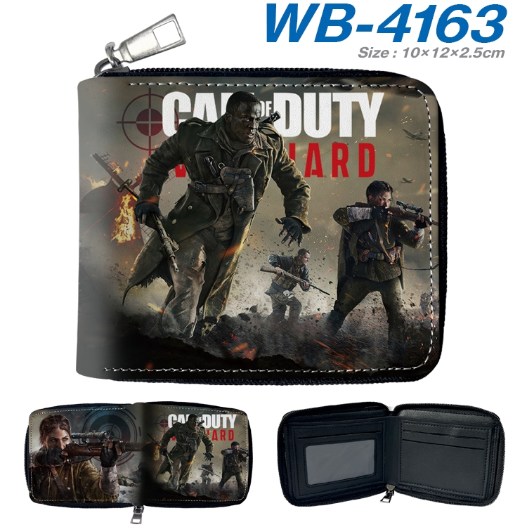 Call of Duty Anime full-color short full zip two fold wallet 10x12x2.5cm WB-4163