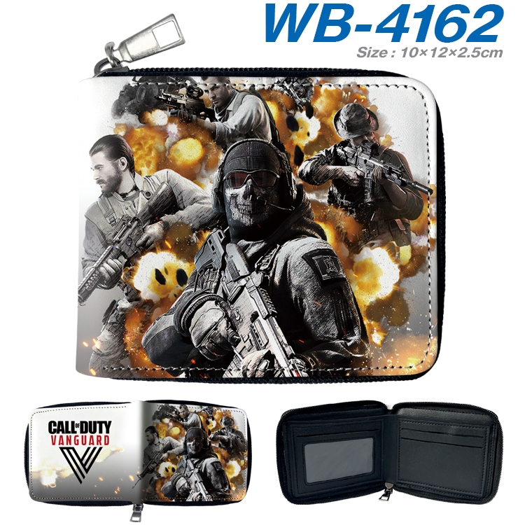 Call of Duty Anime full-color short full zip two fold wallet 10x12x2.5cm WB-4162