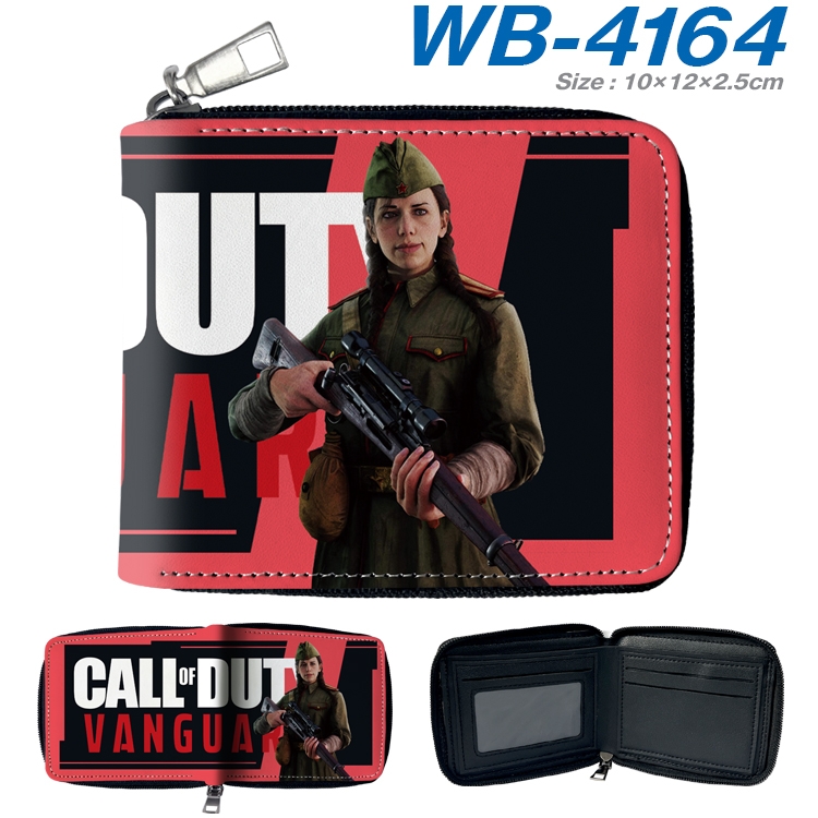 Call of Duty Anime full-color short full zip two fold wallet 10x12x2.5cm WB-4164
