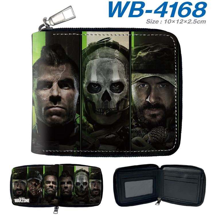 Call of Duty Anime full-color short full zip two fold wallet 10x12x2.5cm WB-4168