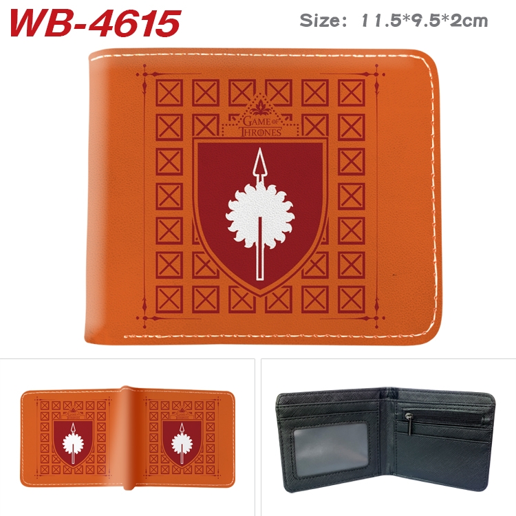Game of Thrones Animation color PU leather half fold wallet 11.5X9X2CM WB-4615A