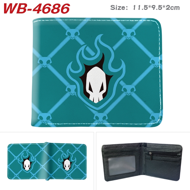 Bleach Animation color PU leather half fold wallet 11.5X9X2CM WB-4686A