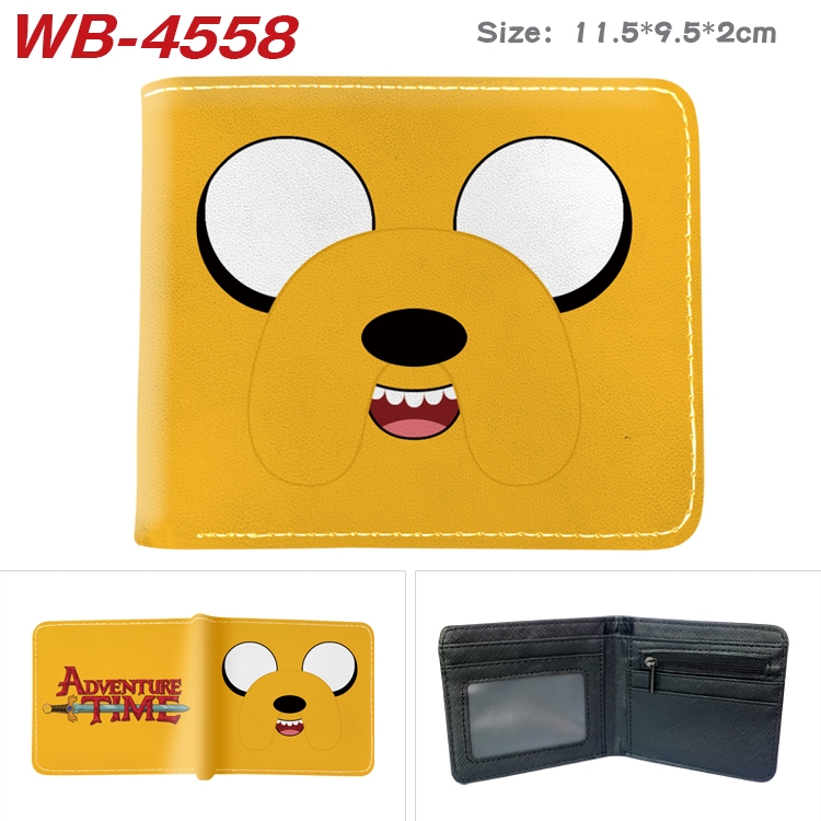 Adventure Time with Animation color PU leather half fold wallet 11.5X9X2CM WB-4558A