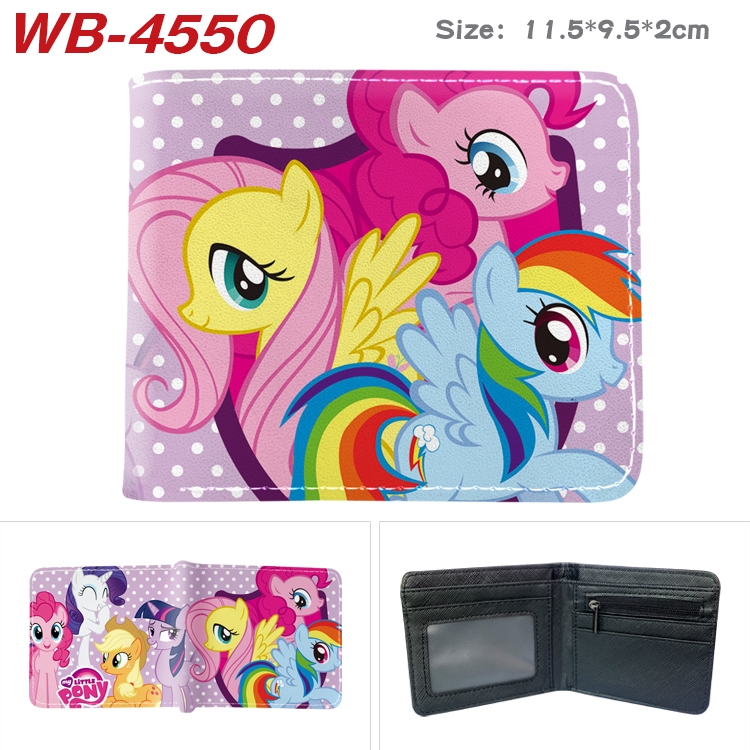 My Little Pony Animation color PU leather half fold wallet 11.5X9X2CM WB-4550A
