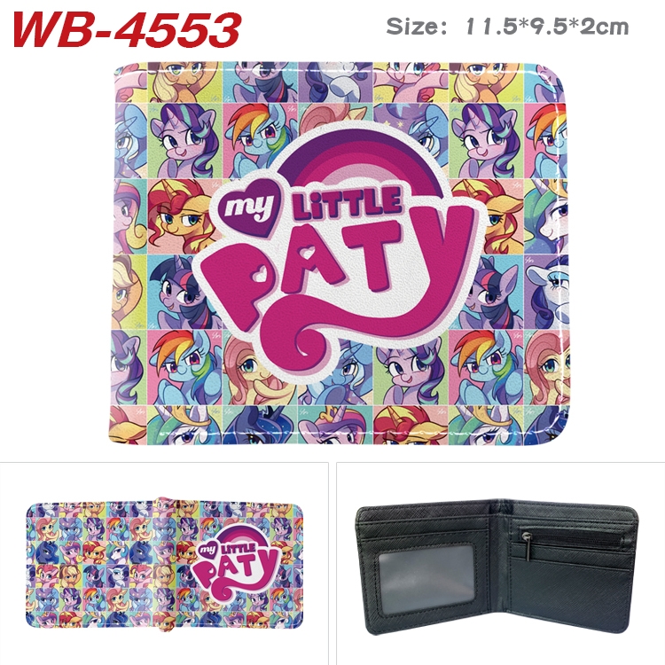 My Little Pony Animation color PU leather half fold wallet 11.5X9X2CM WB-4553A