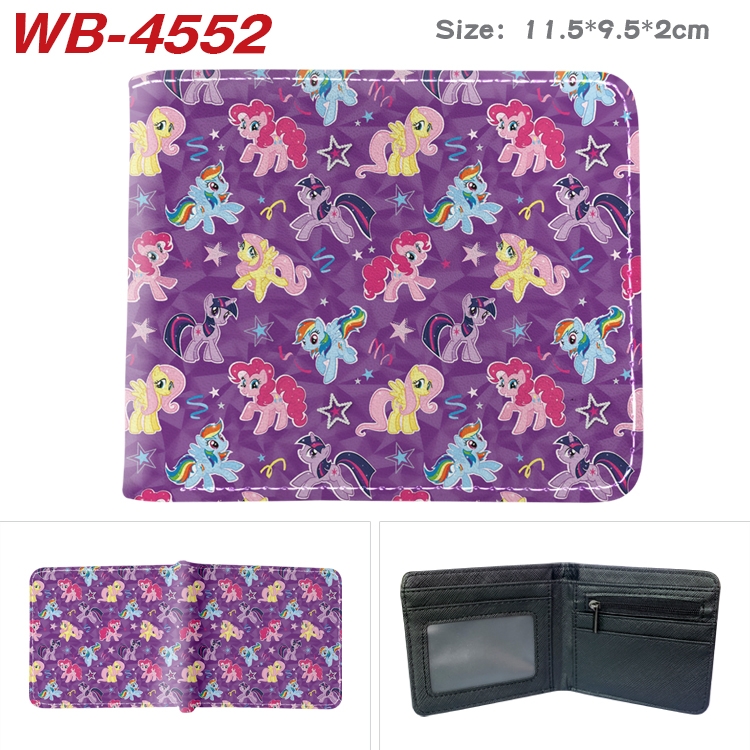 My Little Pony Animation color PU leather half fold wallet 11.5X9X2CM WB-4552A