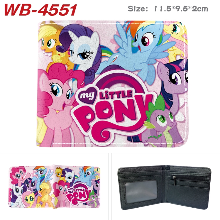 My Little Pony Animation color PU leather half fold wallet 11.5X9X2CM WB-4551A