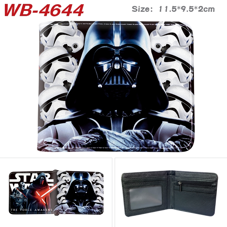 Star Wars Animation color PU leather half fold wallet 11.5X9X2CM WB-4644A