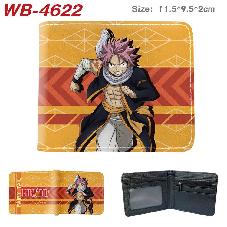 Fairy tail Animation color PU leather half fold wallet 11.5X9X2CM WB-4622A