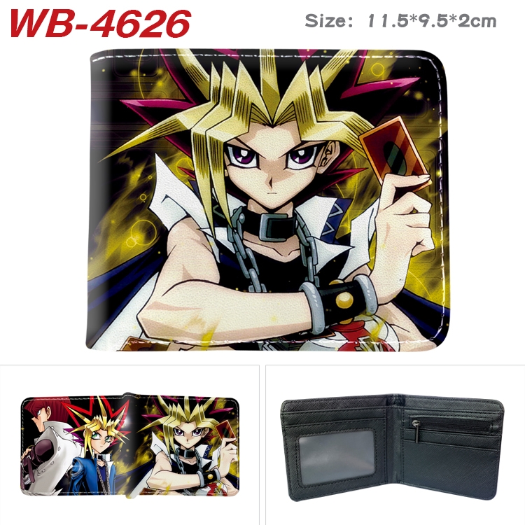 Yugioh Animation color PU leather half fold wallet 11.5X9X2CM  WB-4626A