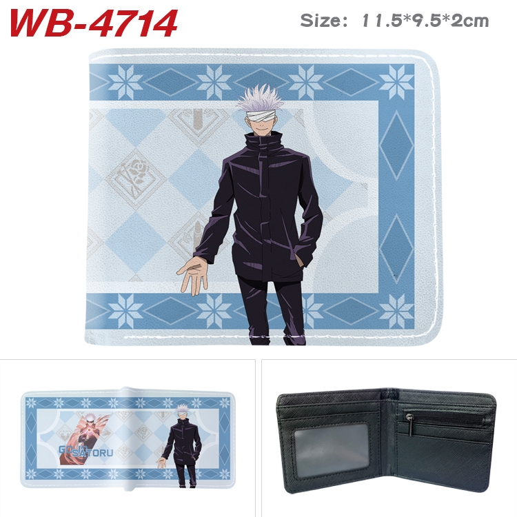 Jujutsu Kaisen Animation color PU leather half fold wallet 11.5X9X2CM WB-4714A