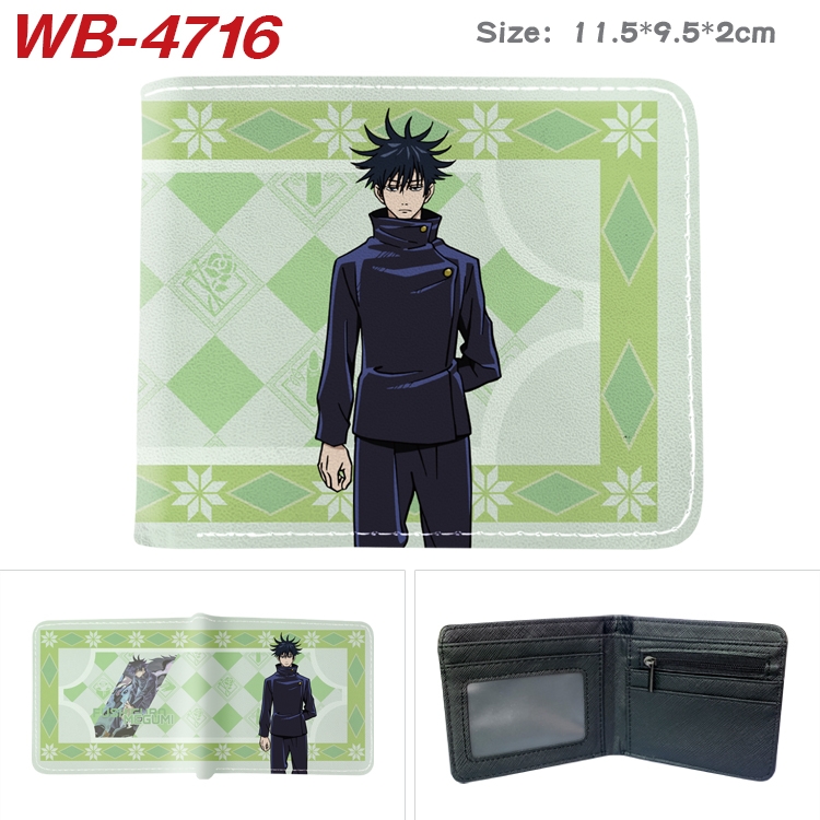 Jujutsu Kaisen Animation color PU leather half fold wallet 11.5X9X2CM WB-4716A