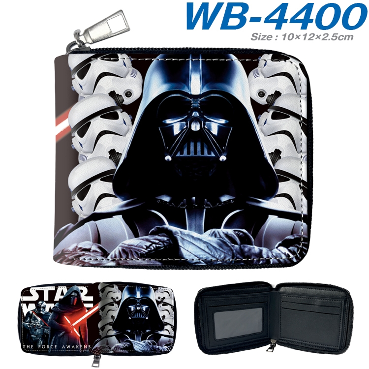 Star Wars Anime full-color short full zip two fold wallet 10x12x2.5cm WB-4400A