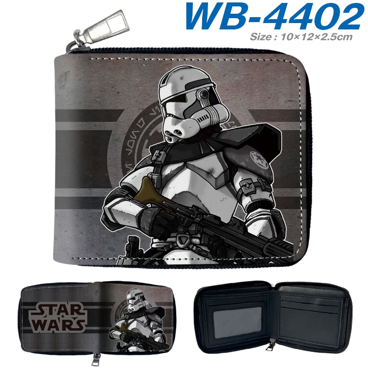 Star Wars Anime full-color short full zip two fold wallet 10x12x2.5cm WB-4402A