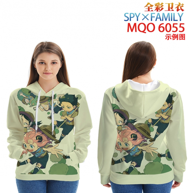 SPY×FAMILY Long Sleeve Hooded Full Color Patch Pocket Sweatshirt from XXS to 4XL MQO 6055