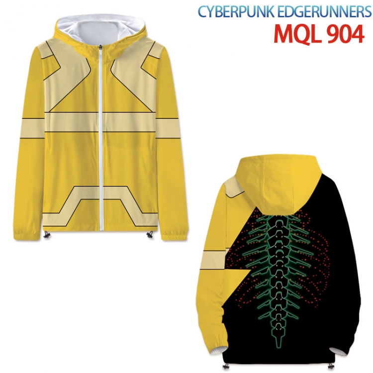 Cyberpunk Full color coat hooded zipper trench coat S-4XL 7 size MQL-904