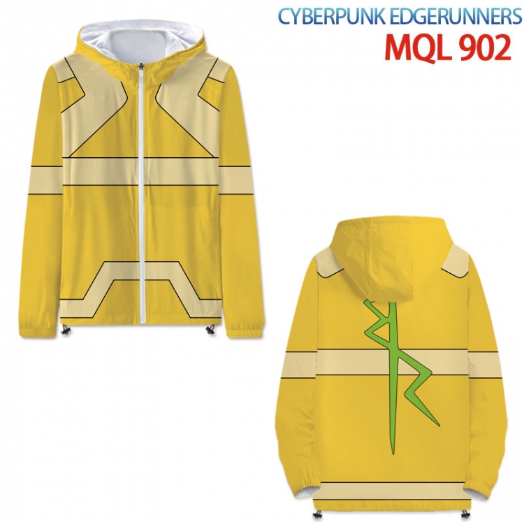 Cyberpunk Full color coat hooded zipper trench coat S-4XL 7 size MQL-902