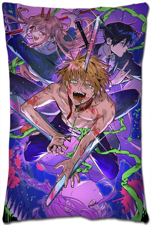 Chainsaw man Anime double-sided long throw pillow 40X60CM NO FILLING D3-4