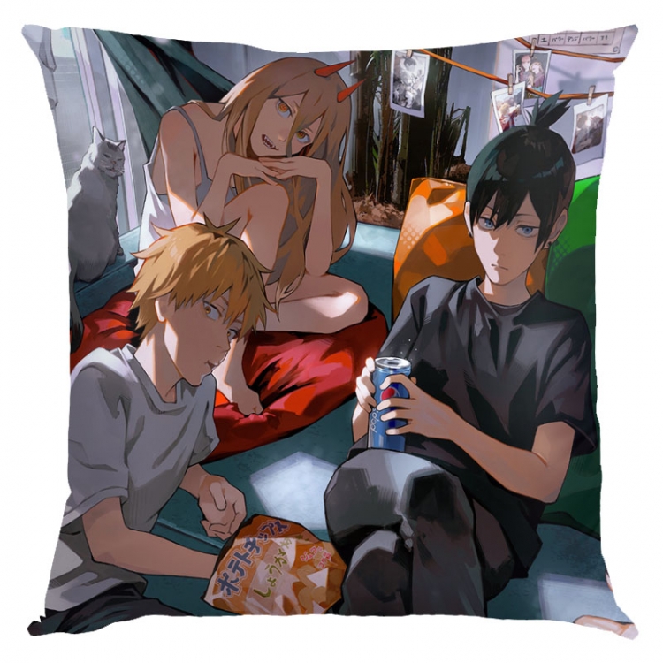 Chainsaw man Anime square full-color pillow cushion 45X45CM NO FILLING  D3-11