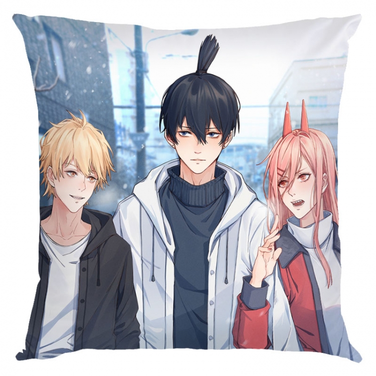 Chainsaw man Anime square full-color pillow cushion 45X45CM NO FILLING D3-34