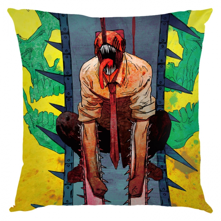 Chainsaw man Anime square full-color pillow cushion 45X45CM NO FILLING  D3-54