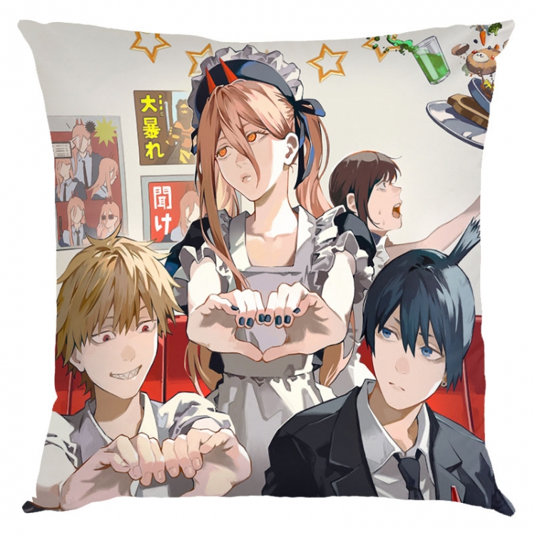 Chainsaw man Anime square full-color pillow cushion 45X45CM NO FILLING  D3-18