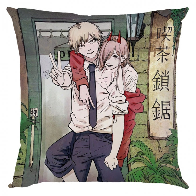 Chainsaw man Anime square full-color pillow cushion 45X45CM NO FILLING D3-62