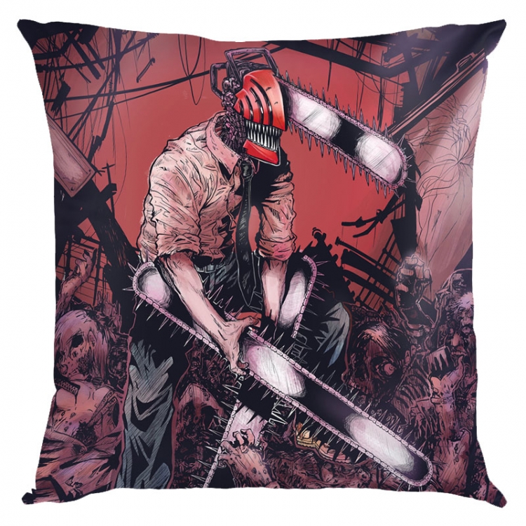 Chainsaw man Anime square full-color pillow cushion 45X45CM NO FILLING D3-50