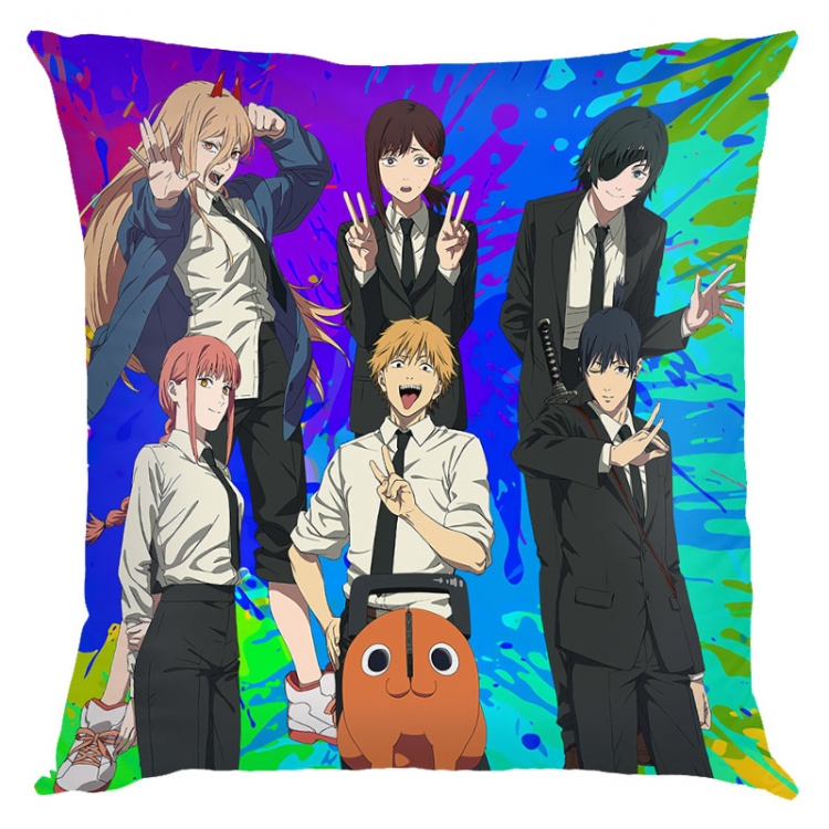 Chainsaw man Anime square full-color pillow cushion 45X45CM NO FILLING D3-8