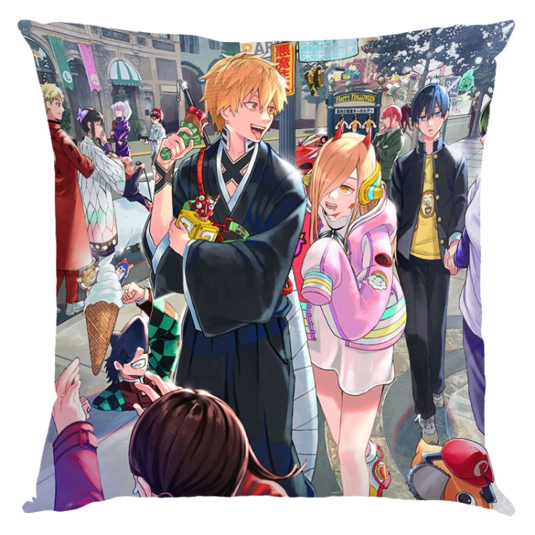 Chainsaw man Anime square full-color pillow cushion 45X45CM NO FILLING D3-72