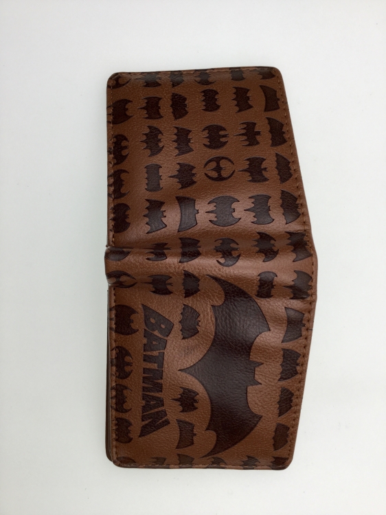 Batman Half fold embossed short leather wallet 11X10CM
