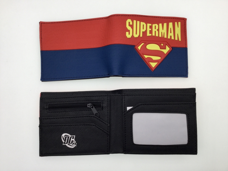 superman Animation peripheral PVC plastic short half discount wallet wallet