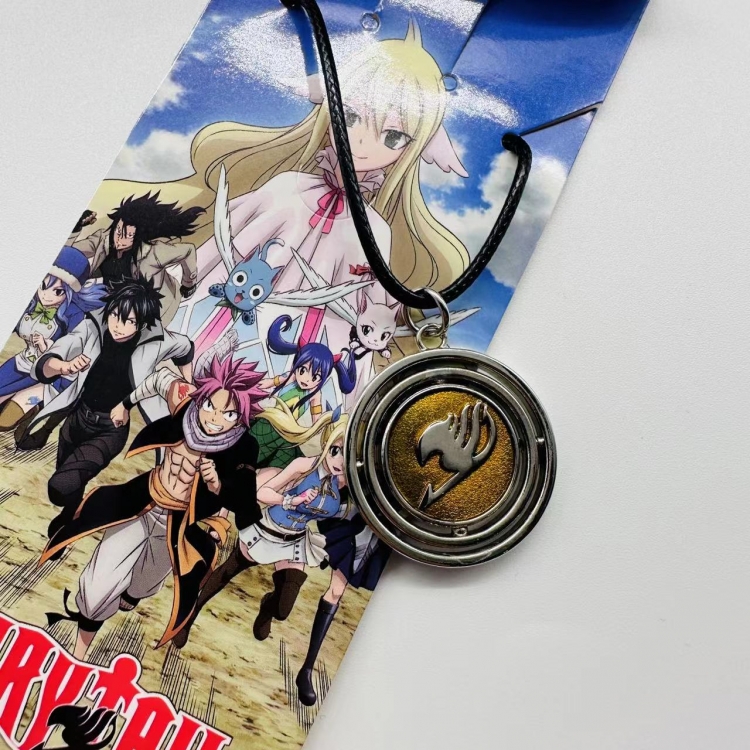 Fairy tail Animation peripheral leather rope necklace pendant price for 5 pcs