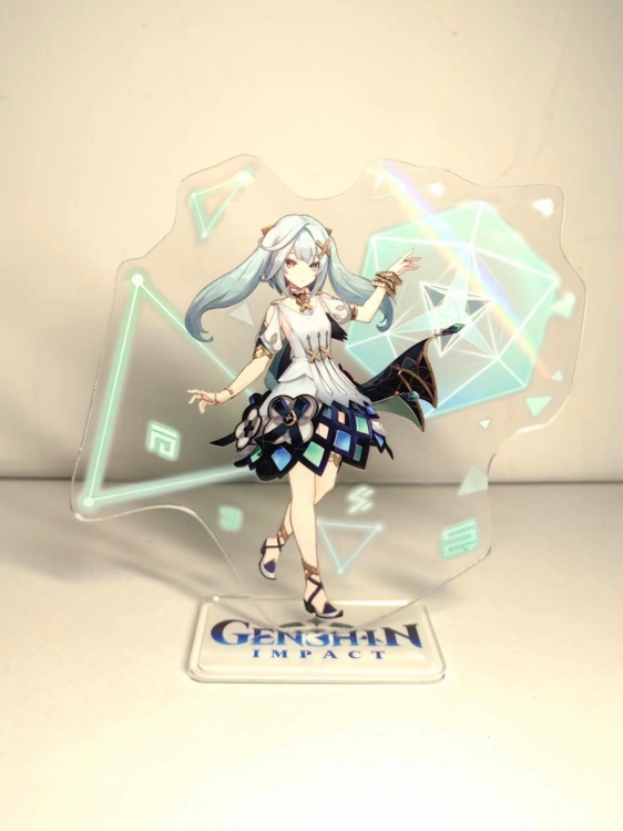 Genshin Impact Anime Laser Acrylic Humanoid  keychain Standing Plates