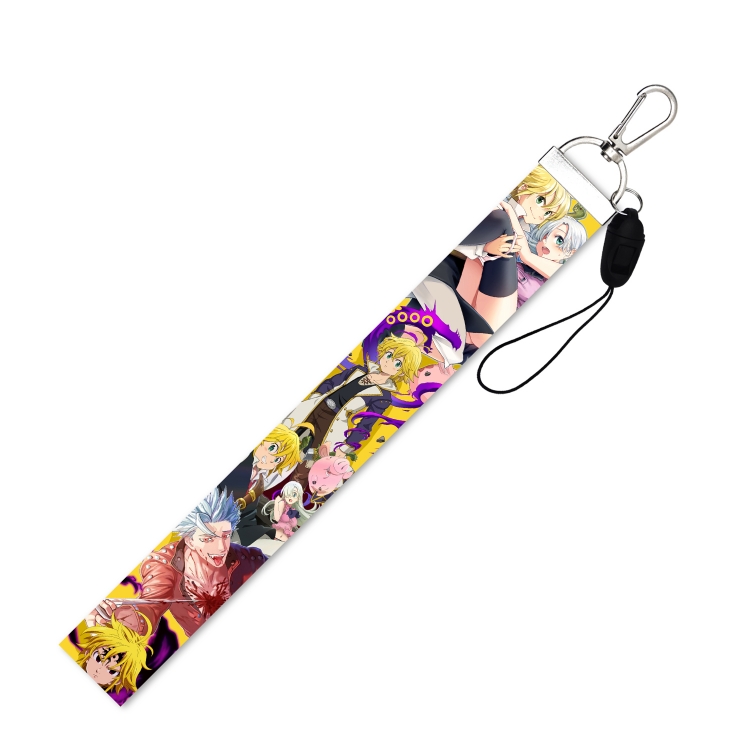 The Seven Deadly Sins Silver Buckle Mobile Phone Lanyard Short Strap 22.5cm  price for 10 pcs