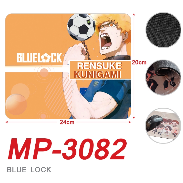 BLUE LOCK  Anime Full Color Printing Mouse Pad Unlocked 20X24cm price for 5 pcs  MP-3082