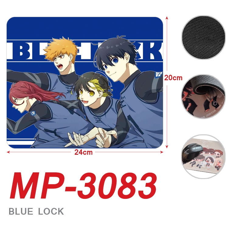 BLUE LOCK  Anime Full Color Printing Mouse Pad Unlocked 20X24cm price for 5 pcs  MP-3083