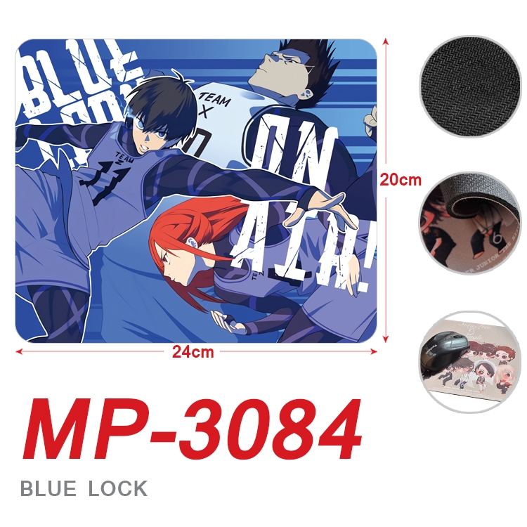 BLUE LOCK  Anime Full Color Printing Mouse Pad Unlocked 20X24cm price for 5 pcs  MP-3084