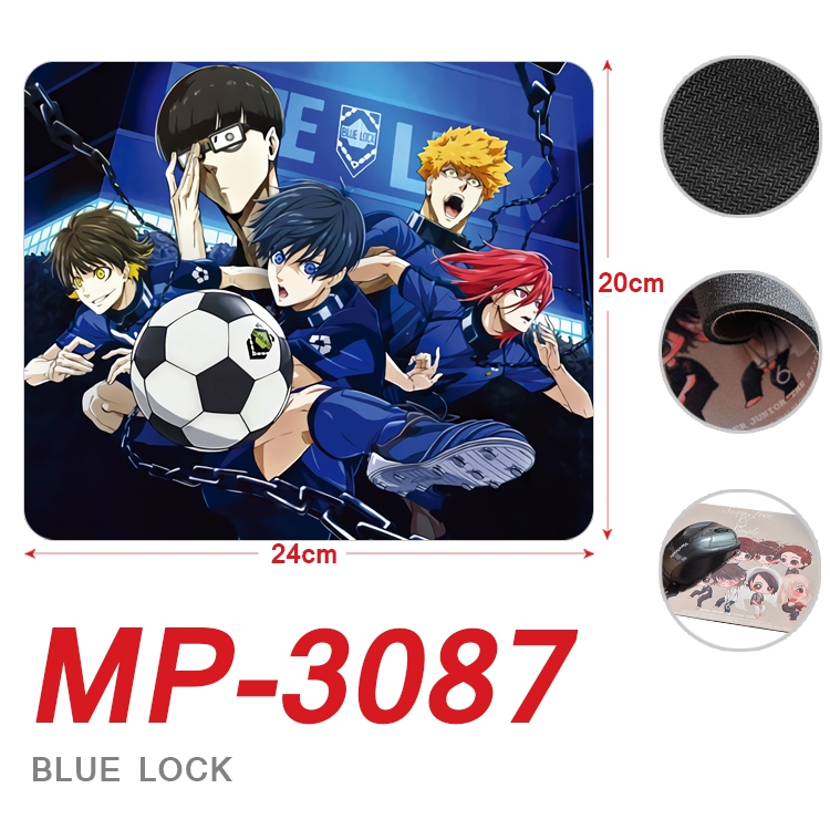 BLUE LOCK  Anime Full Color Printing Mouse Pad Unlocked 20X24cm price for 5 pcs MP-3087