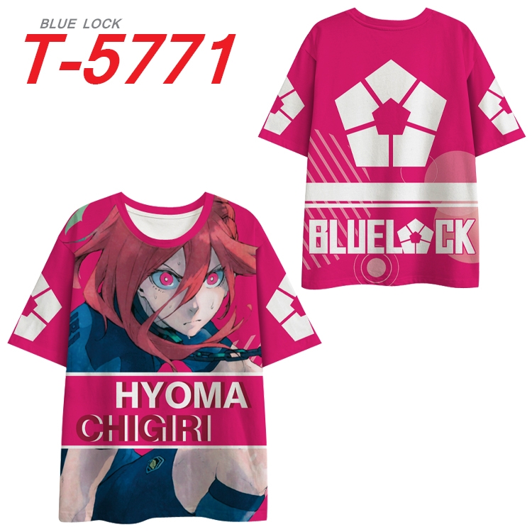 BLUE LOCK Anime Full Color Milk Silk Short Sleeve T-Shirt from S to 6XL  T-5771