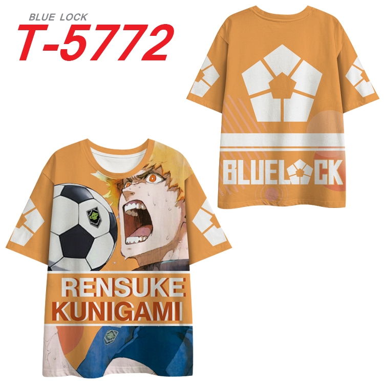 BLUE LOCK Anime Full Color Milk Silk Short Sleeve T-Shirt from S to 6XL  T-5772