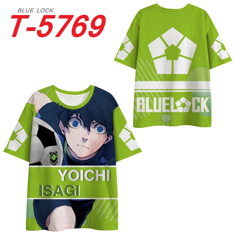 BLUE LOCK Anime Full Color Milk Silk Short Sleeve T-Shirt from S to 6XL  T-5769