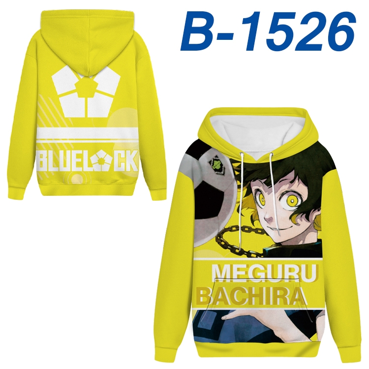 BLUE LOCK  anime thickened hooded pullover sweater from S to 4XL B-1526