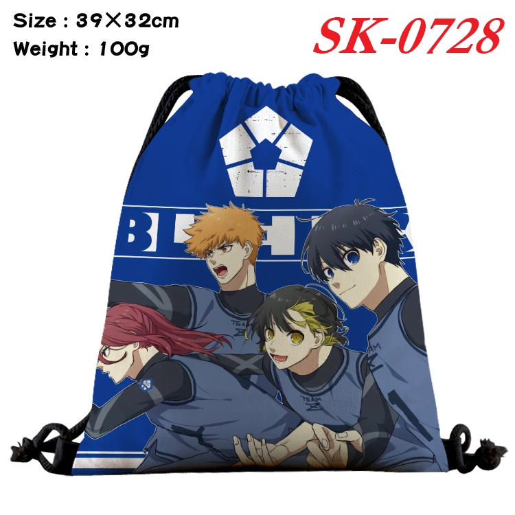 BLUE LOCK cartoon Waterproof Nylon Full Color Drawstring Pocket 39x32cm SK-0728