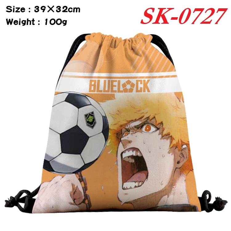 BLUE LOCK cartoon Waterproof Nylon Full Color Drawstring Pocket 39x32cm  SK-0727