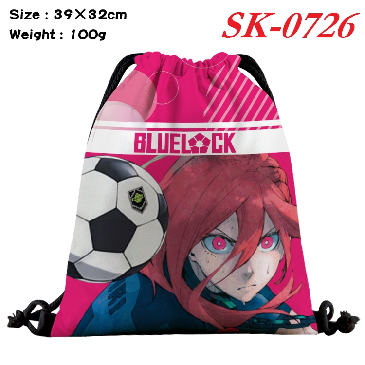 BLUE LOCK cartoon Waterproof Nylon Full Color Drawstring Pocket 39x32cm SK-0726